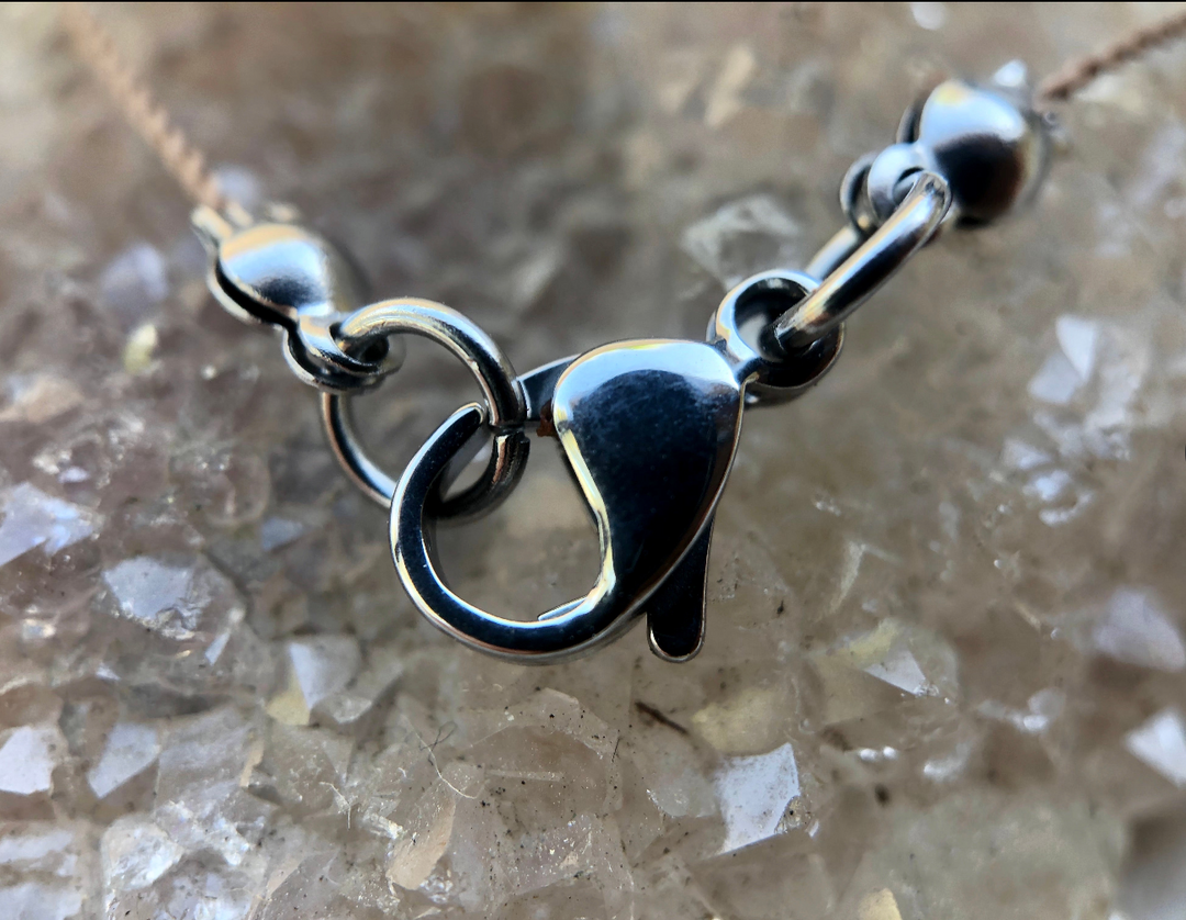 Green Onyx Moon Cord Necklace