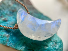 Load image into Gallery viewer, Moonstone Moon Cord Necklace