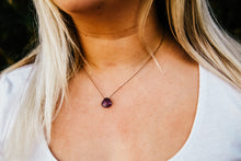 Load image into Gallery viewer, Ruby Droplet Cord Necklace
