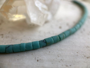 Turquoise Beaded Cord Necklace