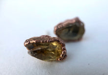 Load image into Gallery viewer, Citrine Studs // Copper