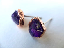 Load image into Gallery viewer, Amethyst Studs // Copper