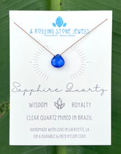 Load image into Gallery viewer, Sapphire Quartz Cord Necklace