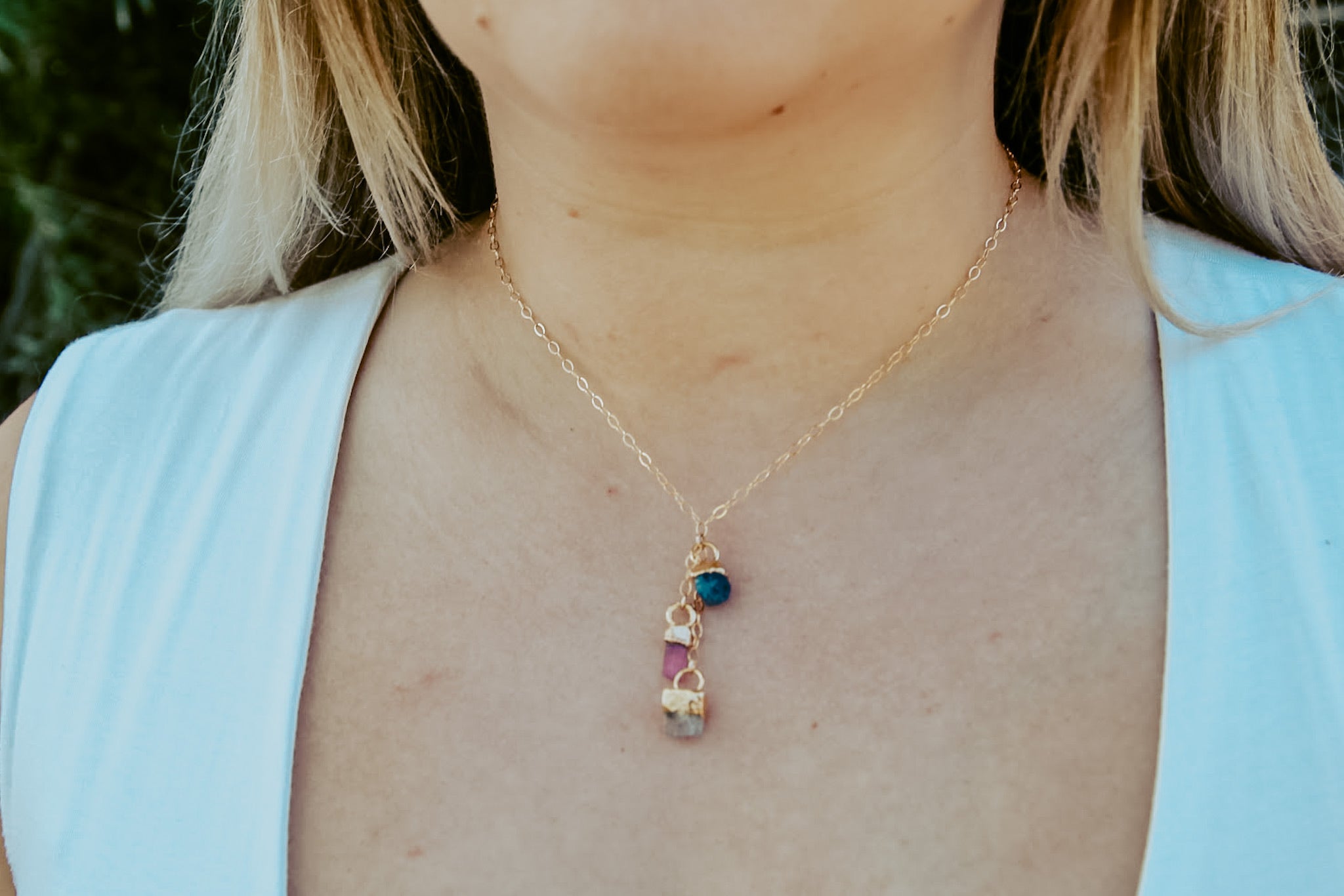 Birthstone Necklace, Family Birthstone Pendant, Multi-stone Birthstone  Jewelry, Multiple Birthstones Gift for Her, Dainty Birthstone Jewelry - Etsy