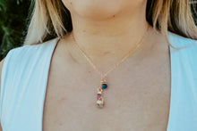 Load image into Gallery viewer, Birthstone Cascade Necklace // Mothers Necklace