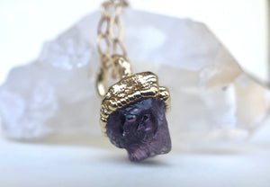 Amethyst Drop Necklace // February