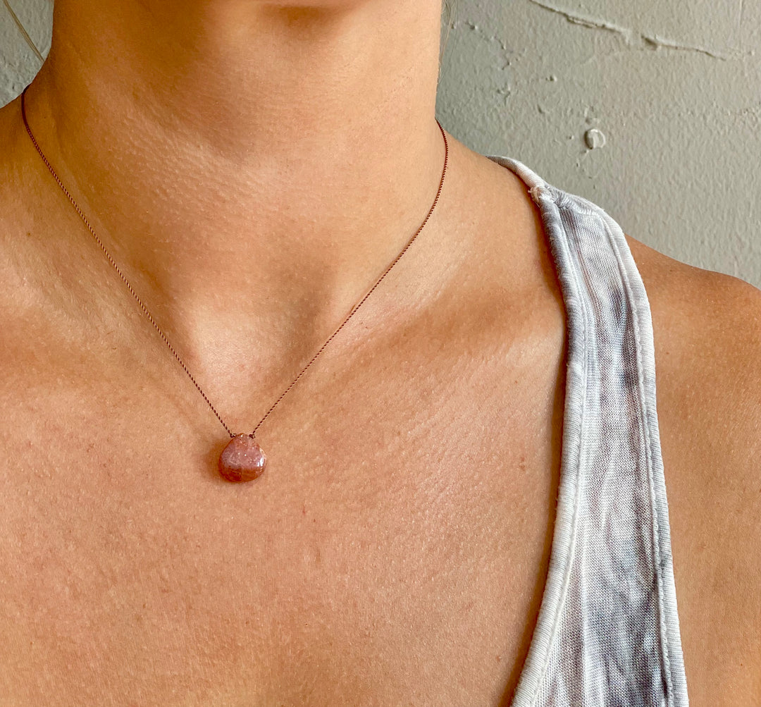 Sunstone Cord Necklace