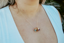 Load image into Gallery viewer, Birthstone Charm Necklace // Mothers Necklace