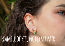 Load image into Gallery viewer, OOAK Linear Studs (citrine, pink tourmaline, ruby, emerald)