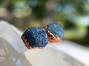 Sapphire Studs // Copper